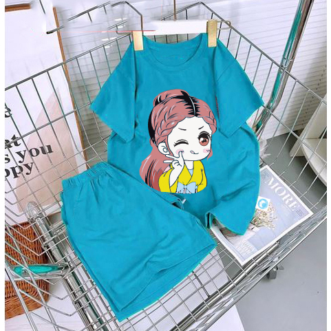 Bộ đồ quần áo  bé gái MẪU DUI04 đáng yêu từ 7kg đến 25kg-DUI04