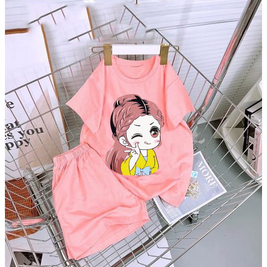 Bộ đồ quần áo  bé gái MẪU DUI04 đáng yêu từ 7kg đến 25kg-DUI04