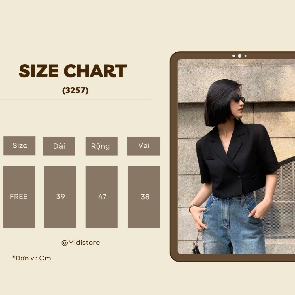 Áo croptop 2 cúc cut lưng  - MIDISTORE