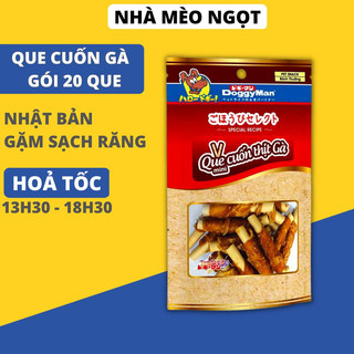 Thức ăn chó doggyman que gặm cuốn thịt gà