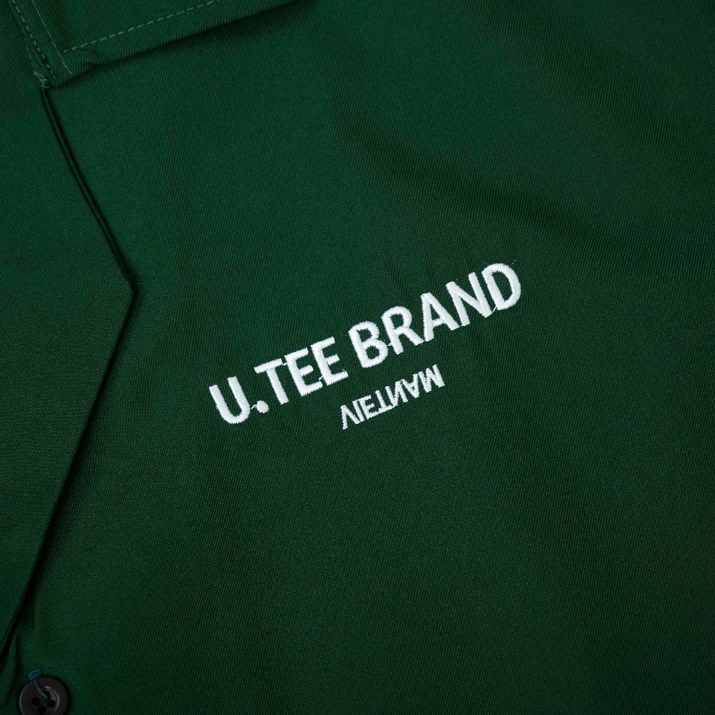 Áo Sơ Mi Cổ Vest Unisex Oversize U.TEE BRAND Basic Cuban Shirt Form Rộng Tay Lỡ