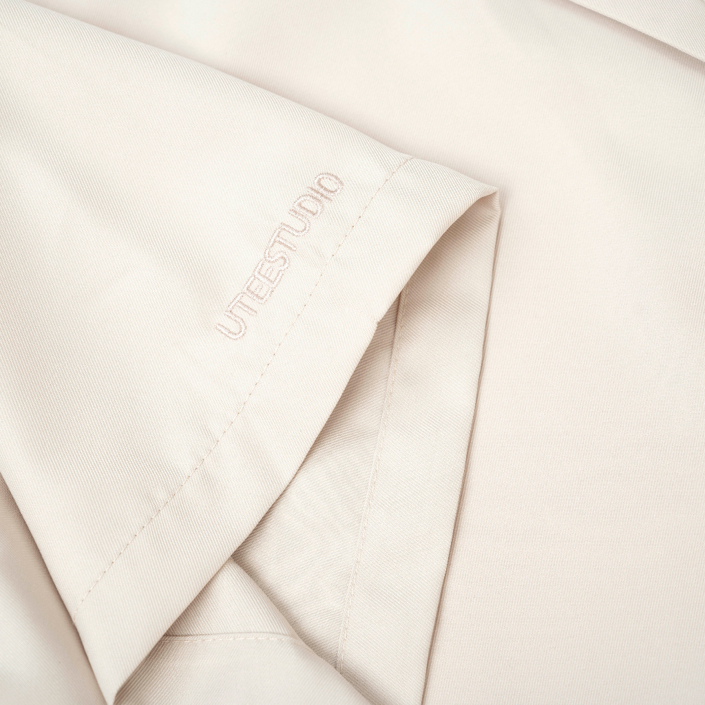 Áo Sơ Mi Cổ Vest Unisex Oversize U.TEE BRAND Basic Cuban Shirt Form Rộng Tay Lỡ