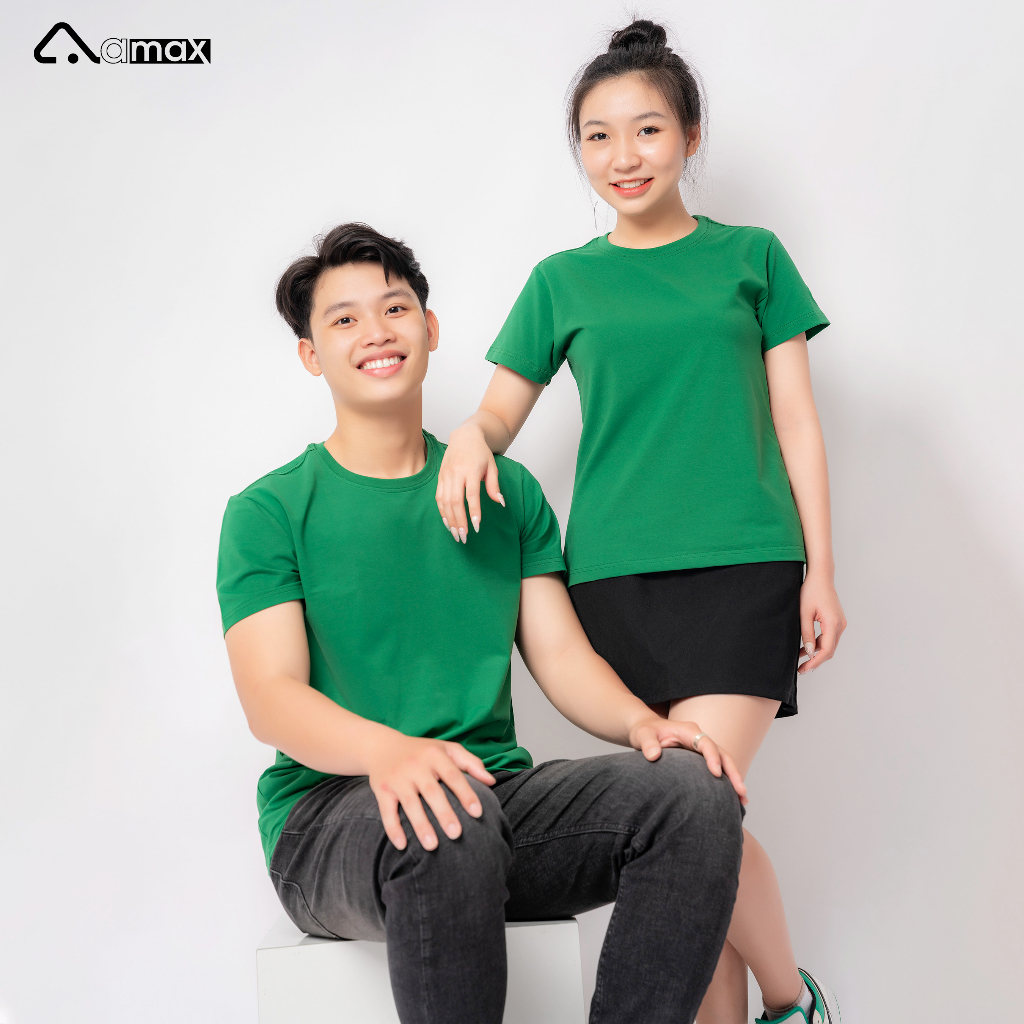 Áo thun đôi Nam/Nữ Basic Amax (nhắn màu cho shop khi đặt)