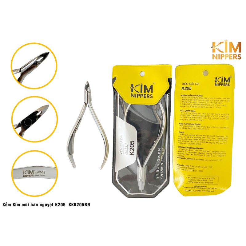 Kềm Kim cắt da , nhặt da K205 chuyên dụng - Sushi nail mi