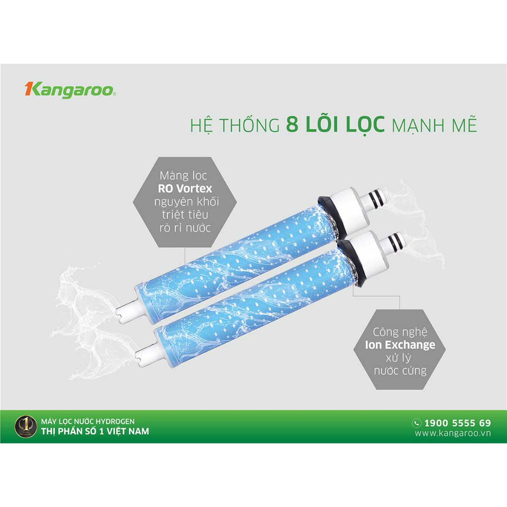 Máy lọc nước Kangaroo Hydrogen Infinity nóng lạnh KG10A9I