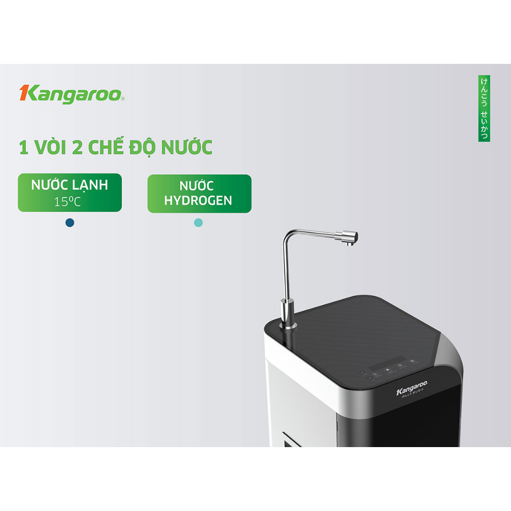 Máy lọc nước Kangaroo 3 lựa chọn Hydrogen tích hợp lạnh KG100EW hình thác nước
