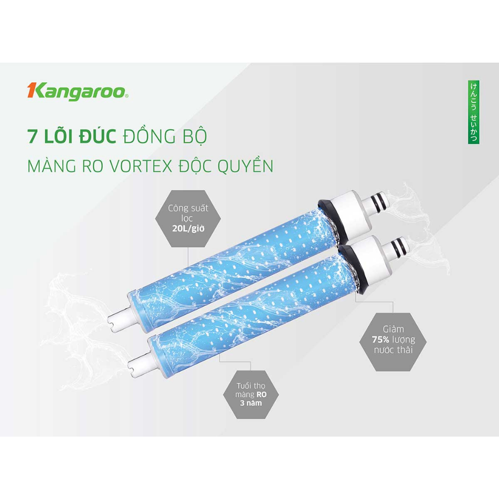 Máy lọc nước Kangaroo 3 lựa chọn Hydrogen tích hợp lạnh KG100EW hình thác nước