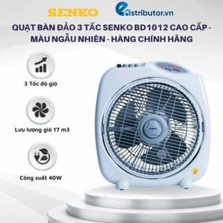 Quạt bàn đảo 3 tấc senko bd1012 cao cấp - màu ngẫu nhiên - hàng chính hãng