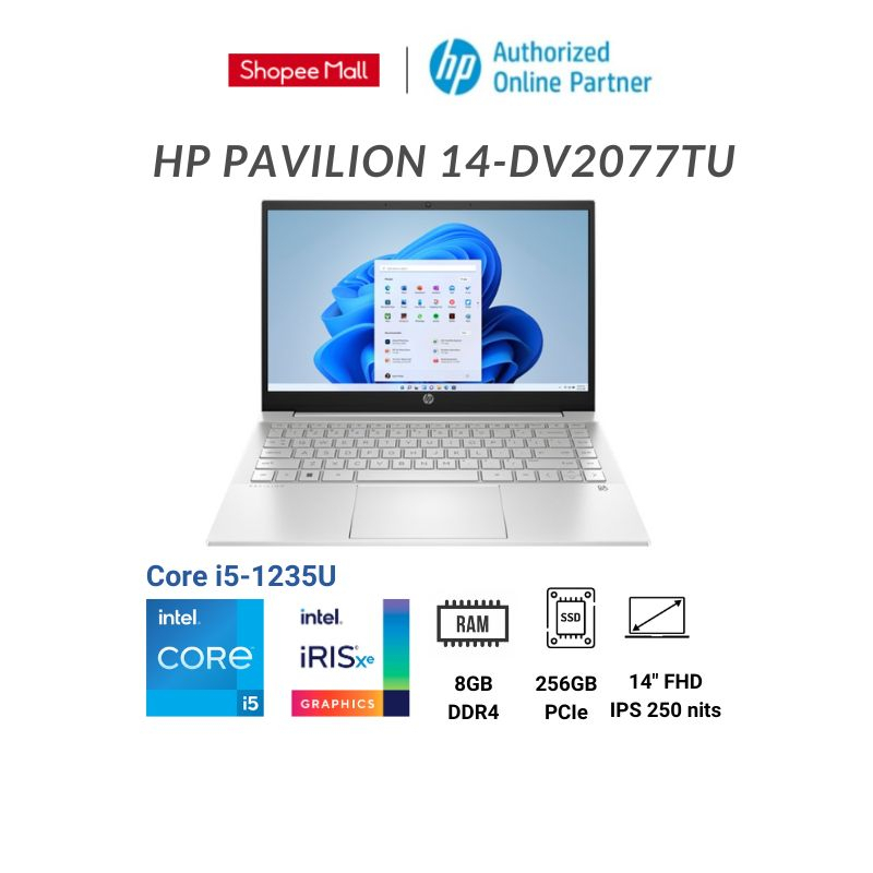 [Mã ELHP10 giảm 10% đơn 10TR] Laptop HP Pavilion 14-dv2077TU (Core i5-1235U | 14" FHD) | BigBuy360 - bigbuy360.vn