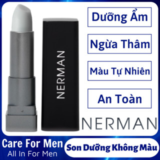 Son Dưỡng Môi Nam Nerman Black 2 In 1 4G Son Dưỡng Ẩm Màu Sắc Tự Nhiên Ngừa Thâm Môi Khô Nứt Nẻ Môi