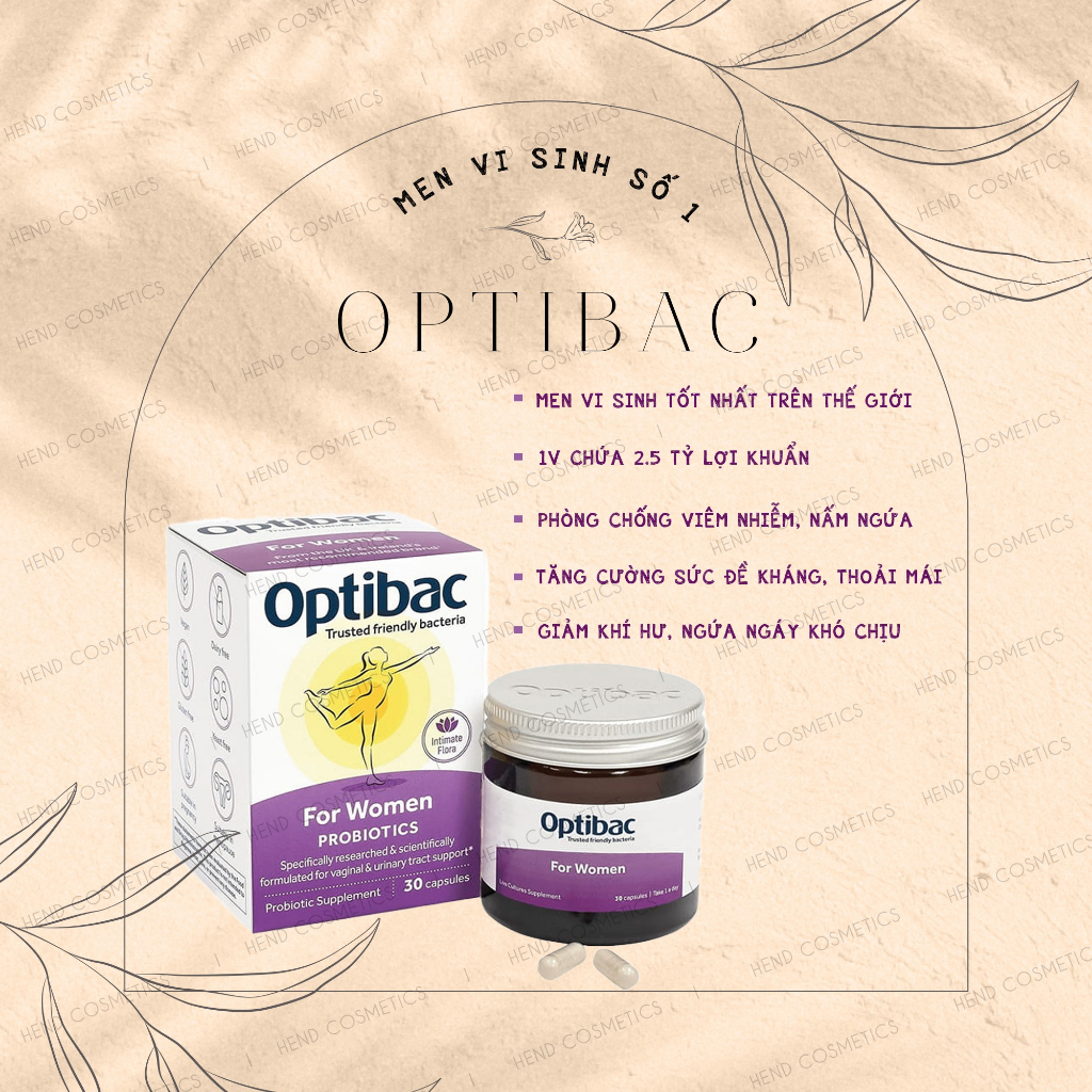 Men Vi Sinh Optibac Probiotics For Women Hộp 30 Viên