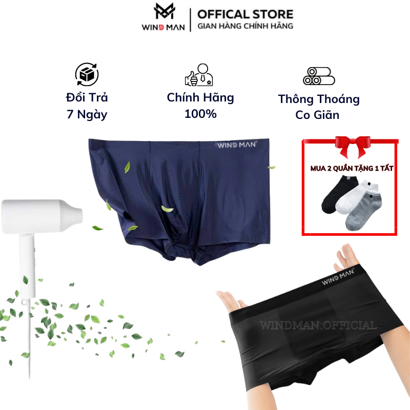Quần Lót Nam Thun Lạnh Windman Chất Đúc Su Siêu Mỏng Kháng Khuẩn Co Dãn 4 Chiều