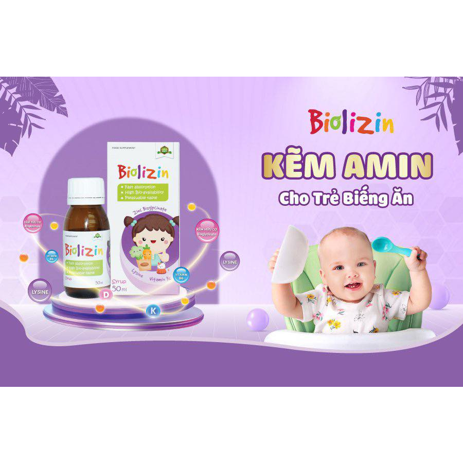 Biolizin - Kẽm hữu cơ + Lysine + B6 giúp bé ăn ngon, tăng đề kháng
