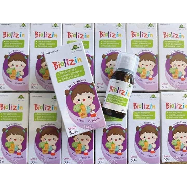 Biolizin - Kẽm hữu cơ + Lysine + B6 giúp bé ăn ngon, tăng đề kháng