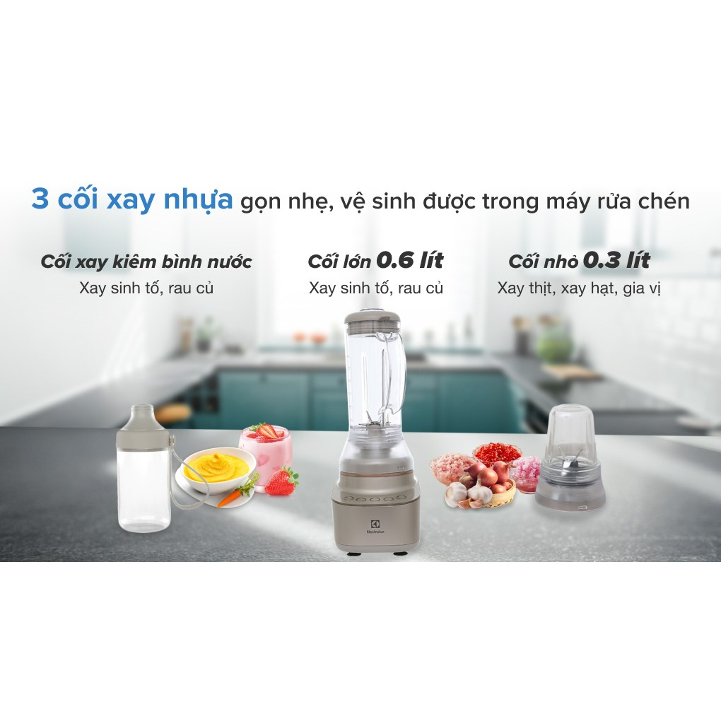 Máy xay sinh tố đa năng Electrolux E7CB1-86SM  - Bảo hành  12 THÁNG