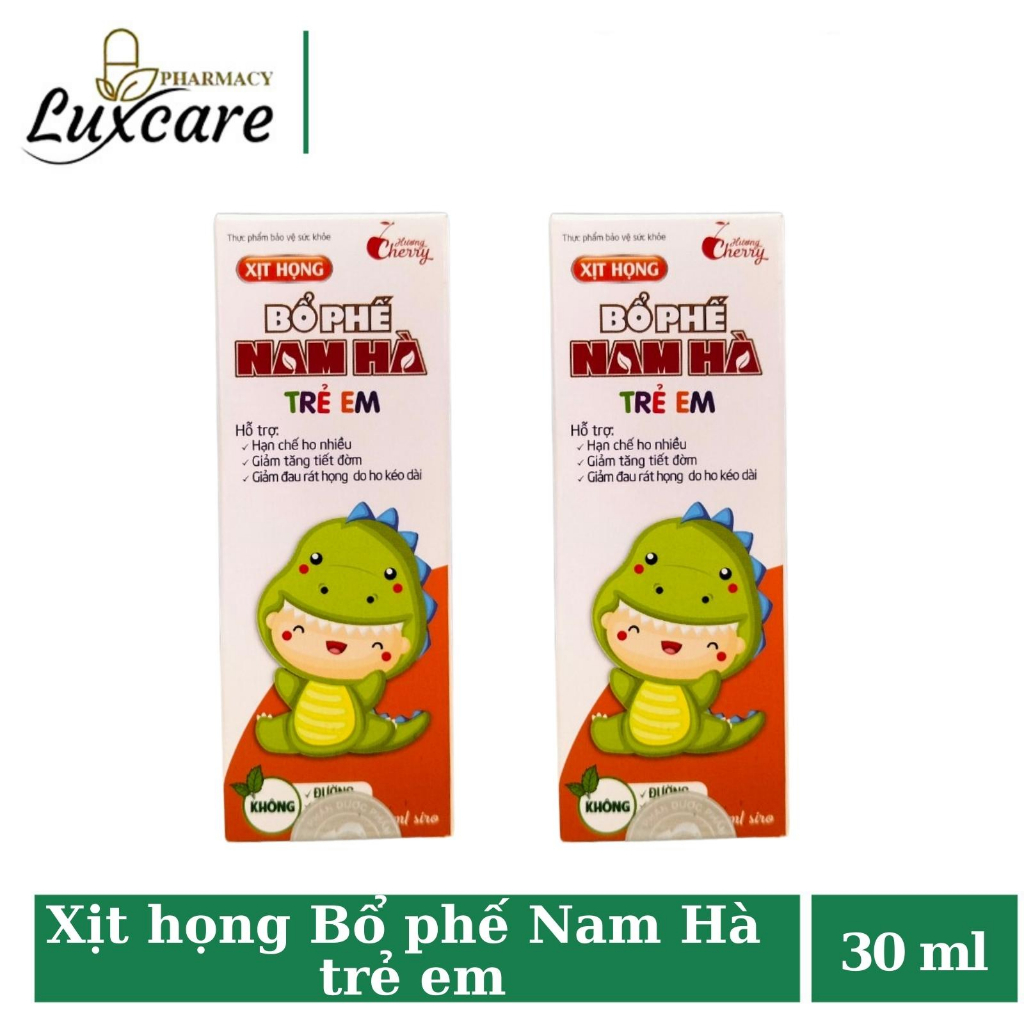 Xịt Họng Bổ Phế Nam Hà Trẻ Em giảm tăng tiết đờm và đau rát họng do ho kéo dài (hộp 30ml) - Luxcare Pharmacy