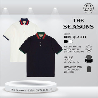 Áo polo gucci web stripe polo gucci basic phối viền cổ vải cotton 100% the.base