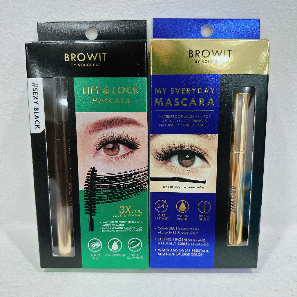 Mascara Browit By Nongchat giúp dài và cong mi My Everyday/ Lift&Lock Sexy Black