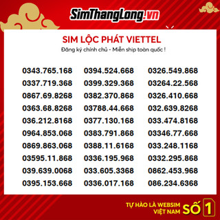 Sim Lộc Phát Viettel giá rẻ, Sim Số Đẹp Viettel, Đăng ký chính chủ