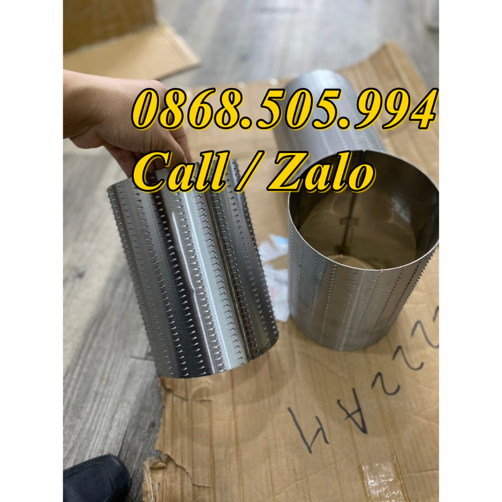 Quả lô INOX trong máy xay vắt tinh bột nghệ liên hoàn (hoặc các loại củ chứa tinh bột như sắn dây, khoai mì v.v..)