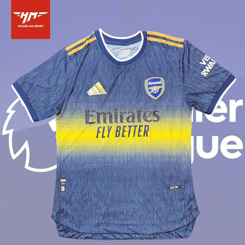 áo đá banh- quần áo đá bóng CLB Arsenal màu xanh mẫu mới- hàng fex thái- mẫu chuẩn thi đấu