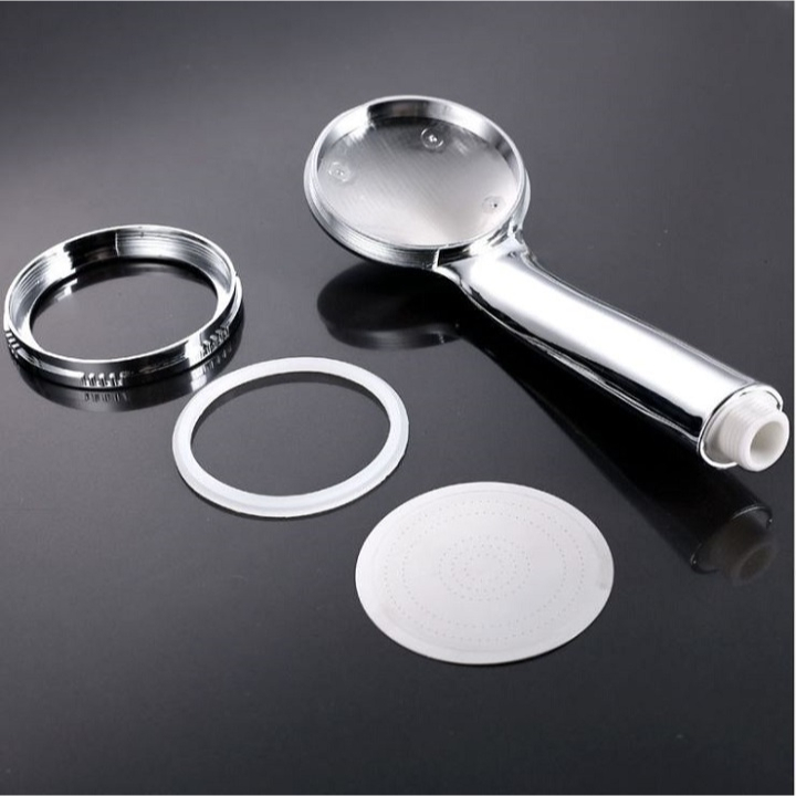 Tay sen, vòi hoa sen tăng áp nhựa ABS tròn mỏng, dùng được 2 đường nước nóng lạnh