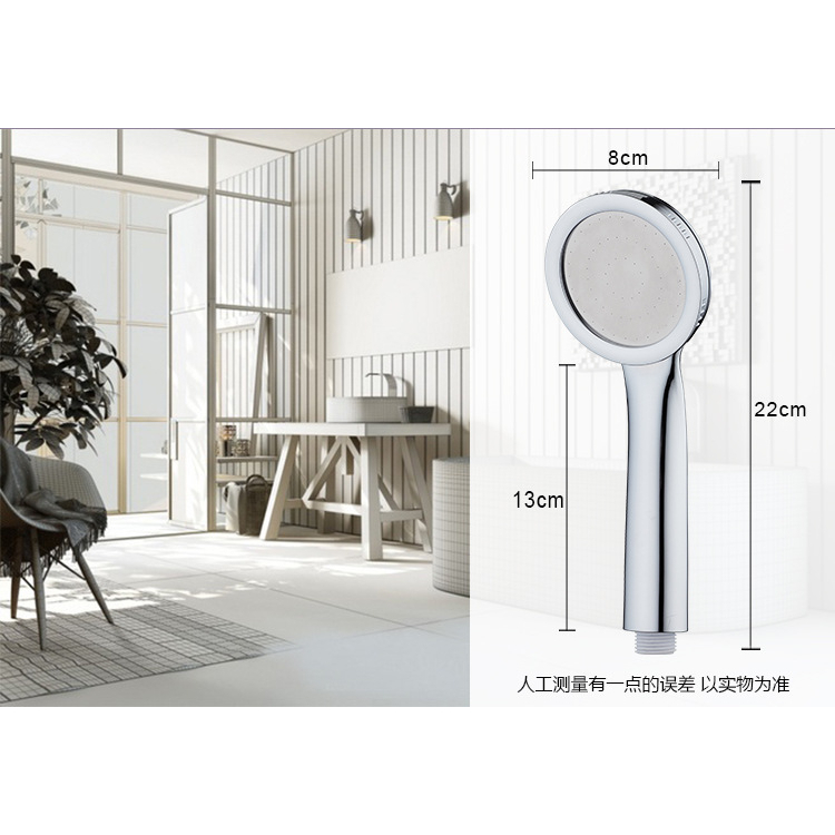 Tay sen, vòi hoa sen tăng áp nhựa ABS tròn mỏng, dùng được 2 đường nước nóng lạnh