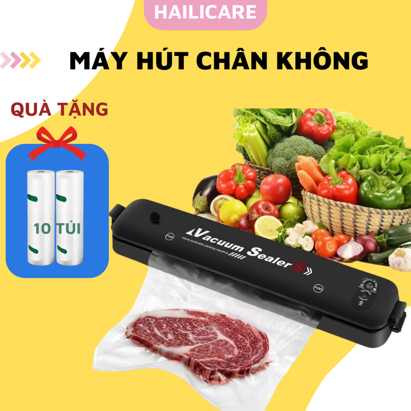 Máy Hút Chân Không Thực Phẩm Kèm Hàn Miệng Túi - Máy Hút Chân Không Mini Vacuum Sealer-hailicare
