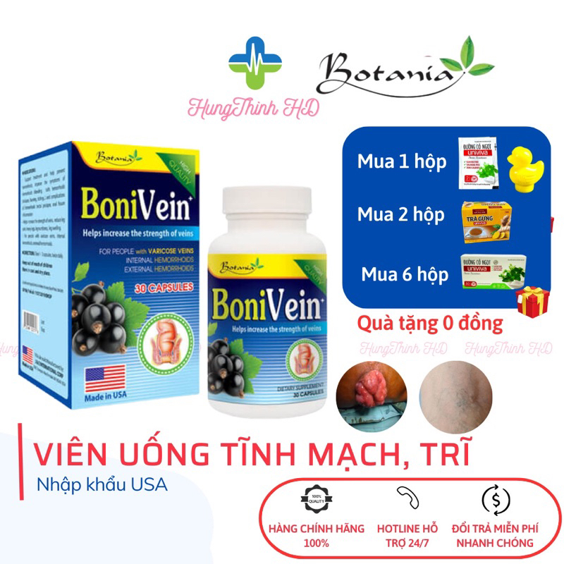 BoniVein-Hỗ Trợ Điều Trị Suy Giãn Tĩnh Mạch Và Trĩ