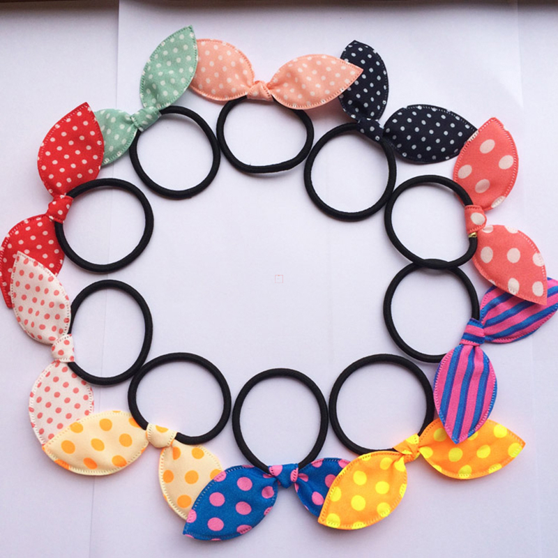 [Combo 30 cái] Thun cột tóc thời trang hình tai thỏ giá rẻ - giao ngẫu nhiên nhiều màu