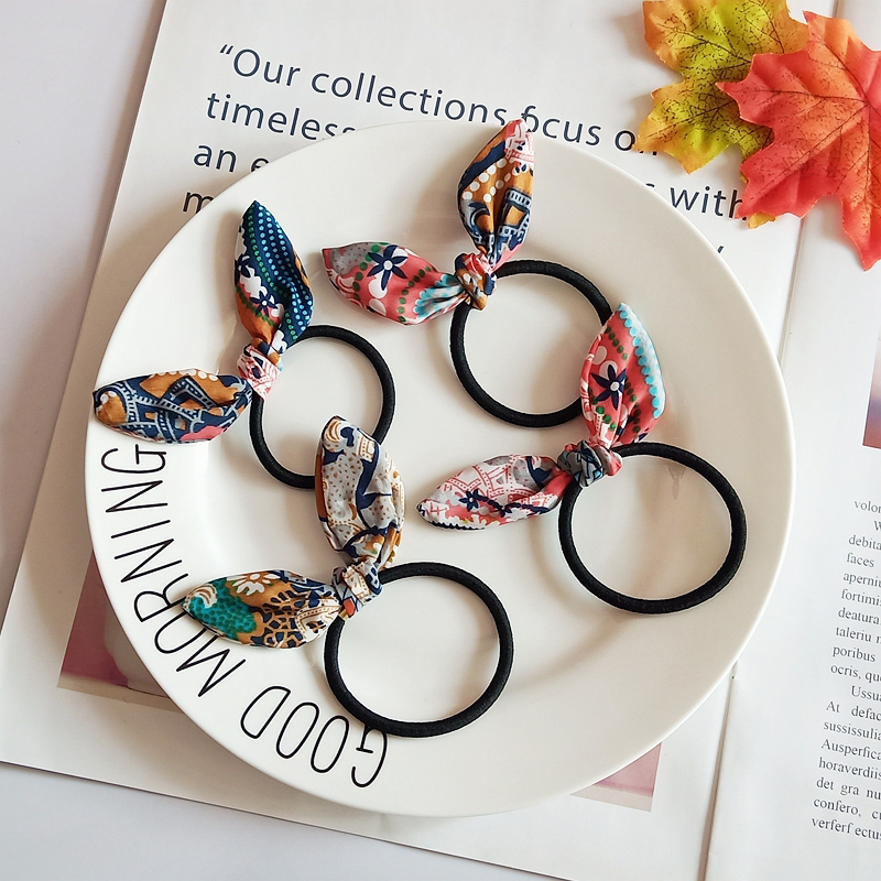 [Combo 30 cái] Thun cột tóc thời trang hình tai thỏ giá rẻ - giao ngẫu nhiên nhiều màu