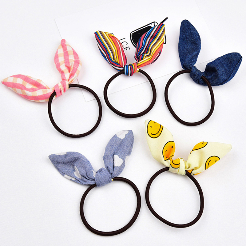 [Combo 30 cái] Thun cột tóc thời trang hình tai thỏ giá rẻ - giao ngẫu nhiên nhiều màu