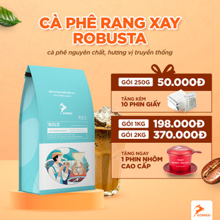  250g Cà phê pha phin Bold tặng 10 phin lọc trắng