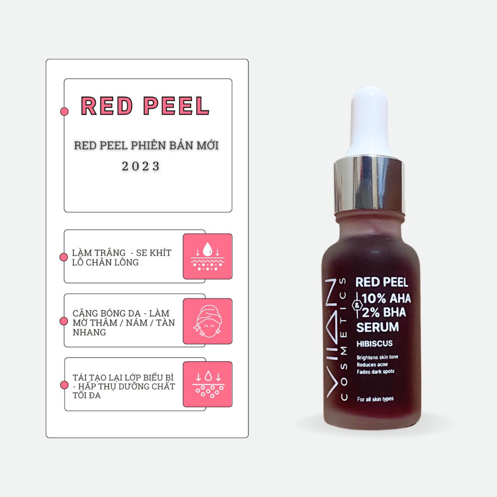 Serum Red Peel Da Viian BT-10%AHA & BHA 2% | BigBuy360 - bigbuy360.vn