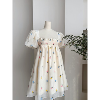 Đầm tay phồng Babydoll hoa COCOBEBE (M3873)