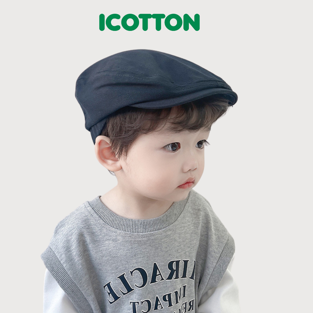 Mũ nồi beret trẻ em BABY chữ thêu cho bé từ 2 đến 6 tuổi BT196