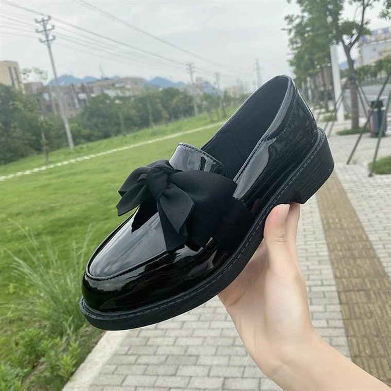 Giày Búp Bê Mũi Tròn Giày Đốc Nữ Màu Trơn Gắn Nơ Phong Cách Hàn Quốc SPB 94