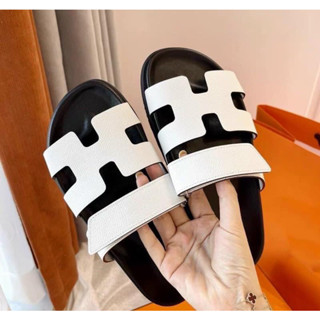 [Fom nhỏ] Dép quai ngang,Dép lê HM da quai dán đế 3cm cực hot-Dép nữ cao cấp 2023