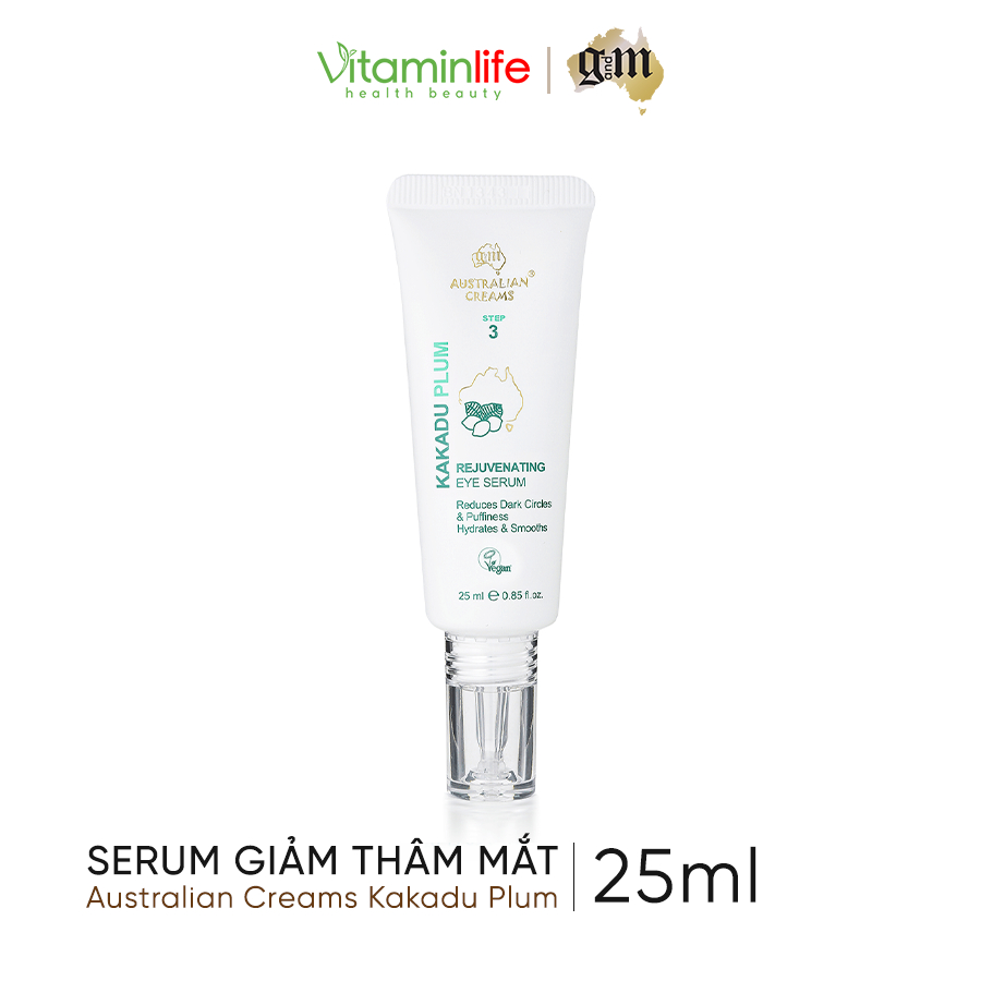 Serum Giảm Thâm Mắt G And M Australian Creams Kakadu Plum 25ml - Thành phần Tự Nhiên Dưỡng Ẩm Chống Lão Hóa Cải Thiện Sắ