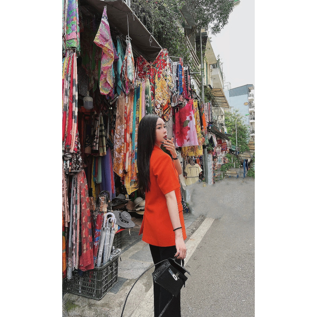 Áo vest tipsy cam hồng ngắn tay AV067