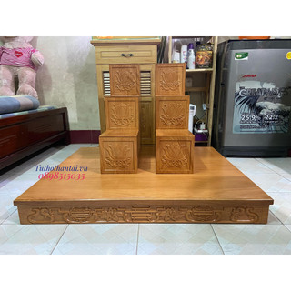 Bục tam cấp Hoa Sen bàn thờ thần tài