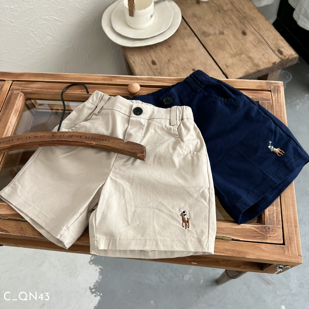 Quần short cho bé trai EMBES KIDS , Quần đùi kaki cho bé hàng qccc 11 - 31 Kg