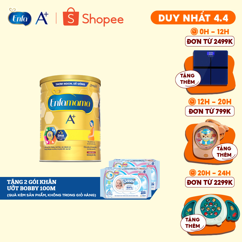 - Sữa bầu Enfamama A+ 830g Hương Chocolate