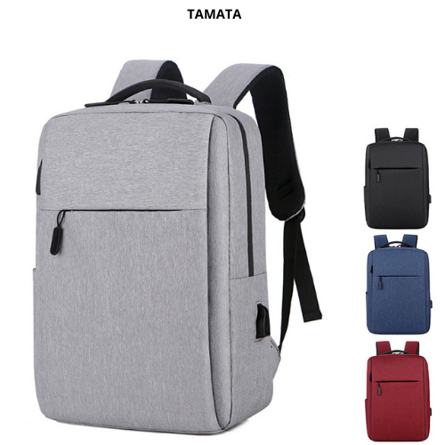 Balo laptop chống sốc, ba lô đeo vai chất liệu vải sợi nilon polyeste dùng cho học sinh thời trang nam nữ - TAMATA
