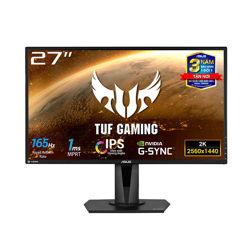 Màn hình Asus TUF VG27AQ (27 inch/WQHD/IPS/HDR/165Hz/1ms/350cd/m²/DP+HDMI)