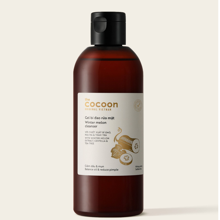 Gel bí đao rửa mặt Cocoon - Winter Melon Cleanser | Size lớn 310mL