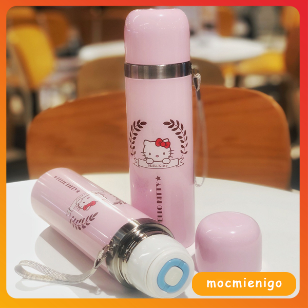 Bình giữ nhiệt inox Hello Kitty 500ml có nắp cốc