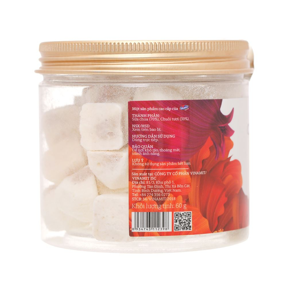 Sữa Chua Sấy YOV Vinamit Vị Trái Cây Chuối/Xoài/Dâu/Sầu Riêng