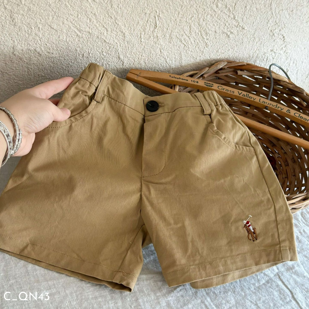 Quần short cho bé trai EMBES KIDS , Quần đùi kaki cho bé hàng qccc 11 - 31 Kg