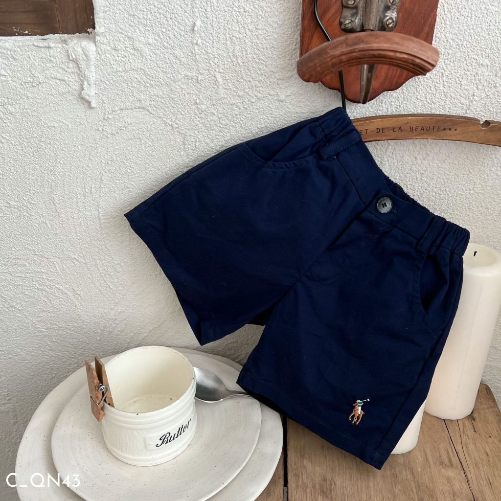 Quần short cho bé trai EMBES KIDS , Quần đùi kaki cho bé hàng qccc 11 - 31 Kg